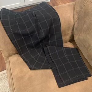 Kasper window pane black dress pants